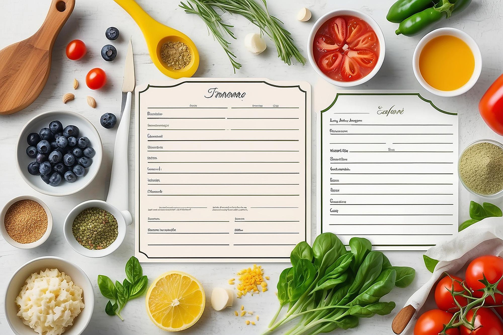 Układ przykładowego menu na tydzień